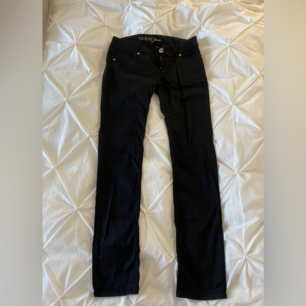 Guess Jeans Daredevil skinny jeans in black, size 27